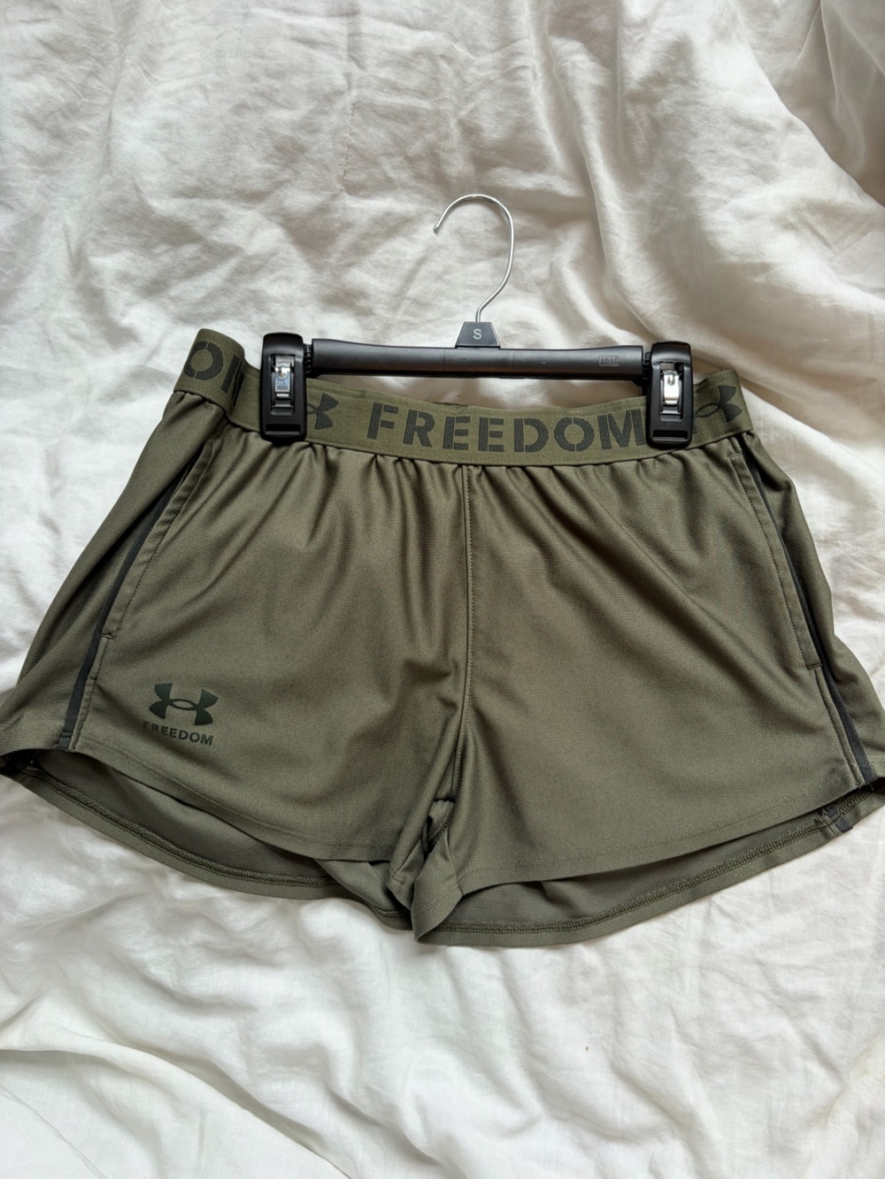 Under Armour Women's Freedom Shorts — Olive- Size Small